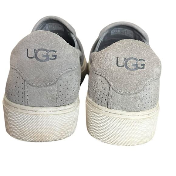 UGG Abies Perforated Slip On Platform Seal Gray Suede Sneakers Women’s Size 6 - Picture 4 of 7